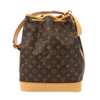 Louis Vuitton Monogram Noe Shoulder Bag Brown Gold Vintage — view 2
