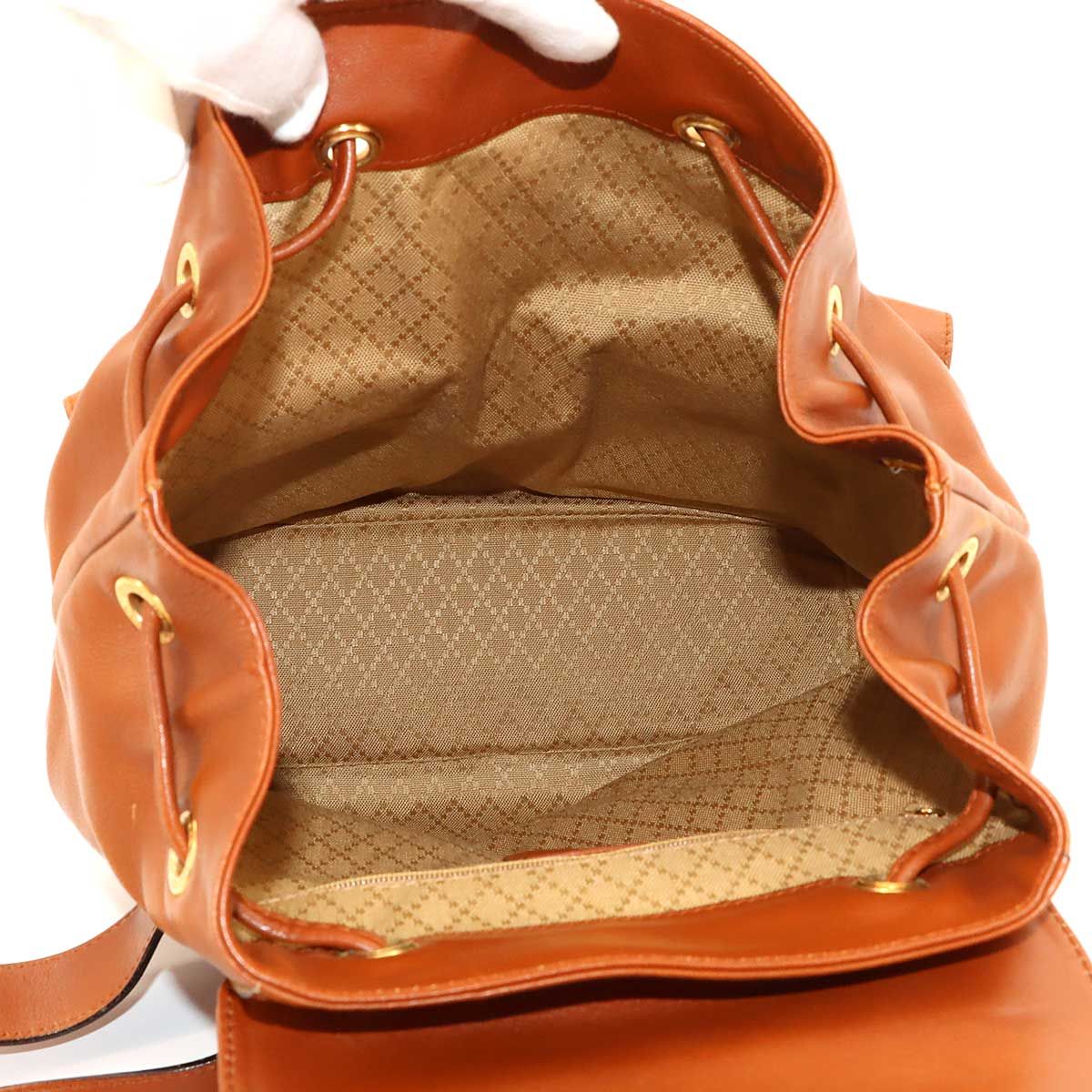 Gucci Bamboo Backpack Leather Brown Gold — view 5