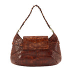 Gucci Horsebit Shoulder Bag Croco Embossed Leather Brown — view 2