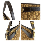 Dior Trotter Beige Brown Gold Canvas Shoulder — view 5