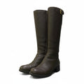 Prada Leather Long Boots Long Jockey 37 Brown