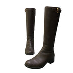 Prada Leather Long Boots Long Jockey 37 Brown — view 5