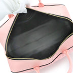 Chanel Quilted Logo Boston Bag Calfskin Pink Vintage Gold — view 6
