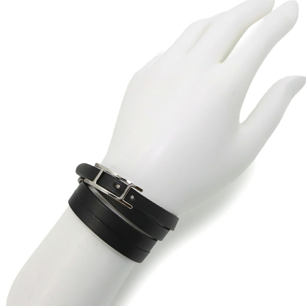 Hermes Hapi 3 Bracelet Swift Black Silver — view 7