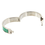 Hermes Clic PM Bangle Green Silver Bracelet — view 4