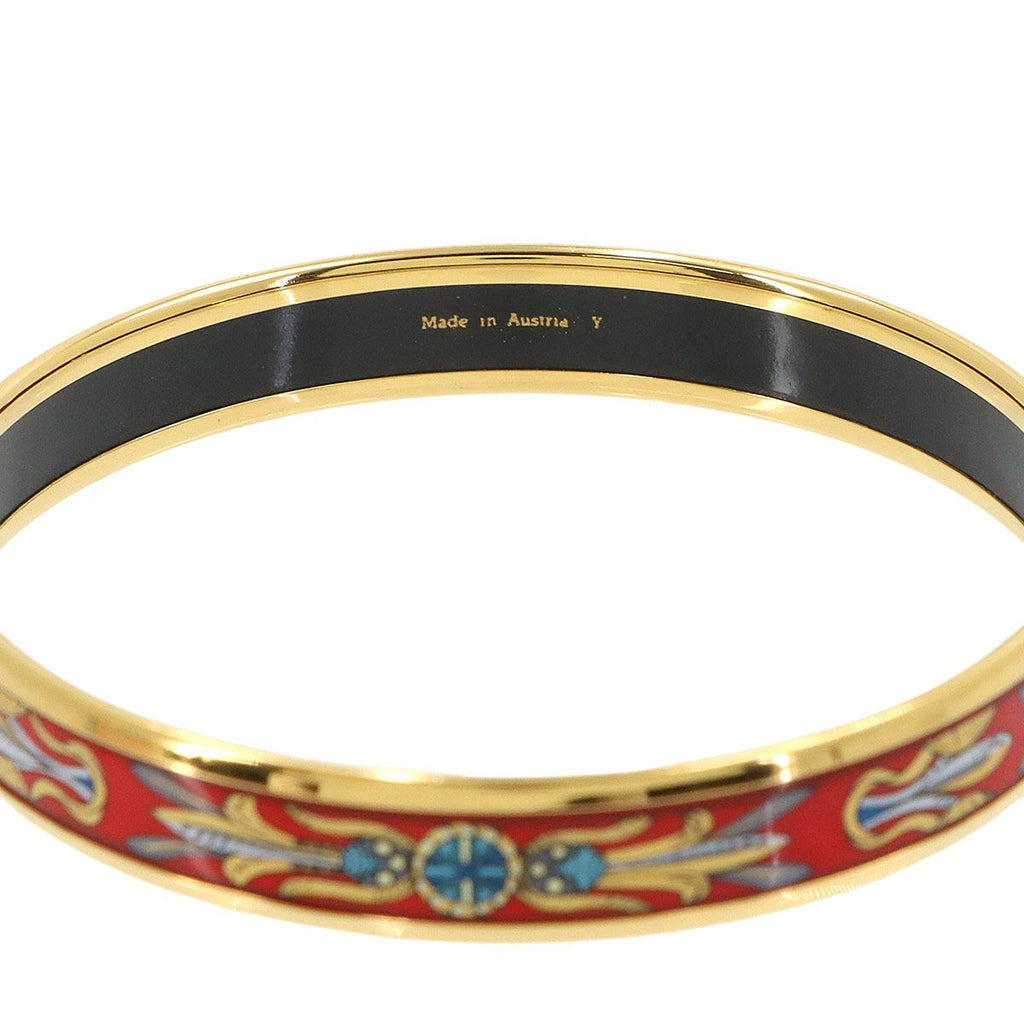 Hermes Enamel PM Bangle Bracelet Gold Red Email PM — view 3