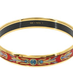 Hermes Enamel PM Bangle Bracelet Gold Red Email PM — view 3