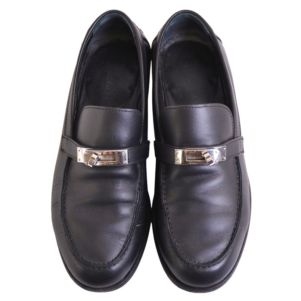 Hermes Loafers Destin Moccasins Kelly Gold — view 4