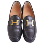 Hermes Loafers Moccasins Heels Constance Logo — view 4