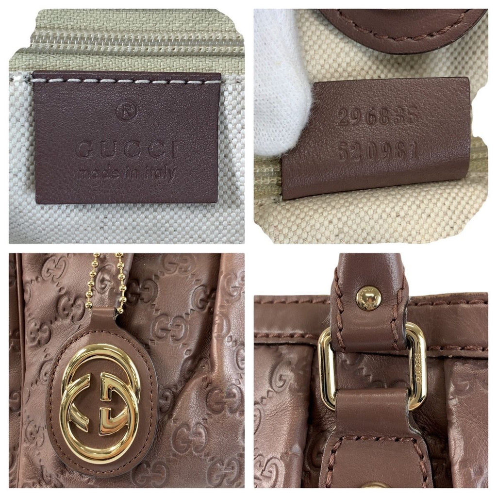 Gucci Guccissima Ski Brown Gold Leather Tote — view 3
