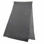 Fendi Wool Micro Zucca Pattern Scarf Gray