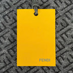 Fendi Wool Micro Zucca Pattern Scarf Gray — view 9