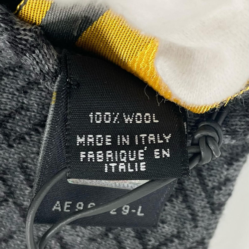 Fendi Wool Micro Zucca Pattern Scarf Gray — view 6