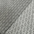 Fendi Wool Micro Zucca Pattern Scarf Gray — view 3