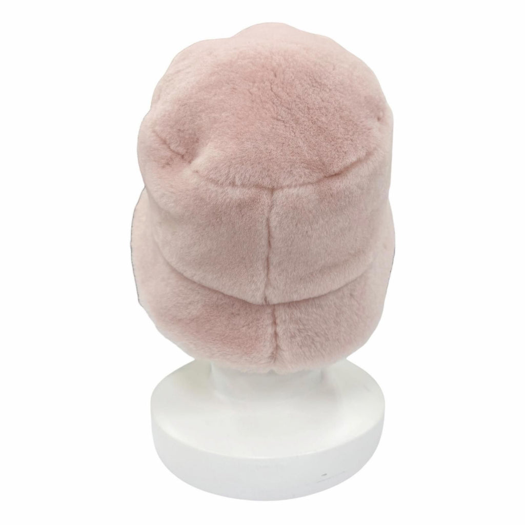 Prada Sheepskin Fur Bucket Hat Pink — view 4