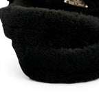 Prada Triangle Logo 2-Way Shearling Fur Shoulder Bag Black — view 7
