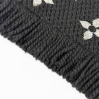 Louis Vuitton Echarpe Logo Mania Shine Wool Silk Scarf Black — view 6