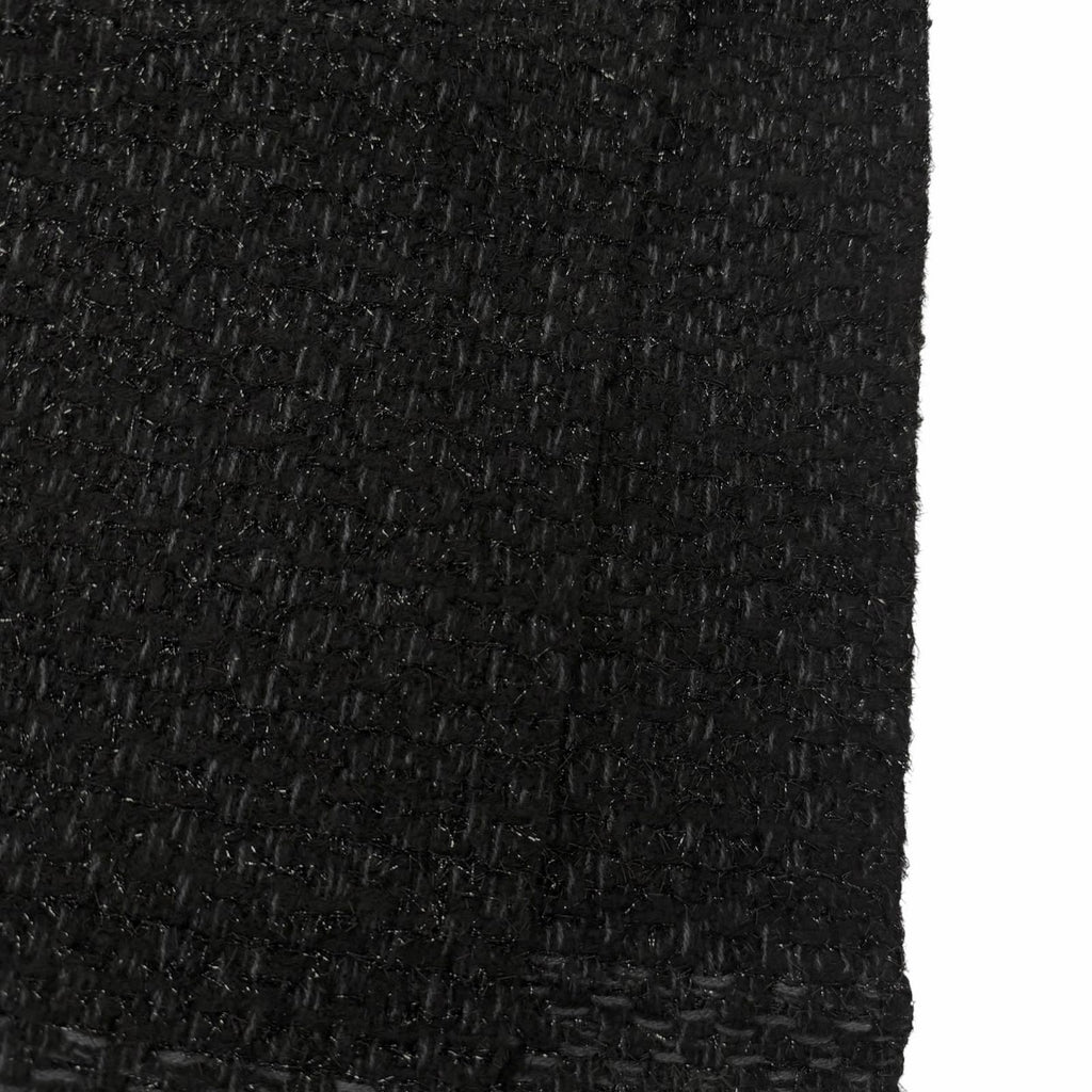 Chanel Cashmere 80% CC Logo Embroidery Large Shawl Scarf Black Light Blue — view 4