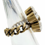 Gucci GG Marmont Flower Bijou Rhinestone Ring Gold — view 4