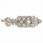 Chanel CC Logo Heart Ribbon Visual Leaf Brooch Gold