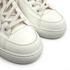 Louis Vuitton Charlie Line LV Logo Lace Up Leather Low Cut Sneakers White Pink — view 8