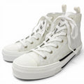 Dior Homme Rubber Oblique All Over Pattern Lace Up High Cut Sneakers White