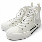 Dior Homme Rubber Oblique All Over Pattern Lace Up High Cut Sneakers White