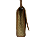 Celine Shoulder Bag Macadam Pattern Beige Brown Leather — view 2