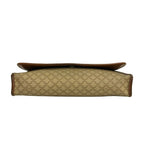 Celine Shoulder Bag Macadam Pattern Beige Brown Leather — view 5