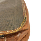 Loewe Shoulder Bag Dark Brown Amazona Embossed Leather — view 5