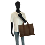 Hermes Her Line Brown Silver Polyamide Tote — view 7