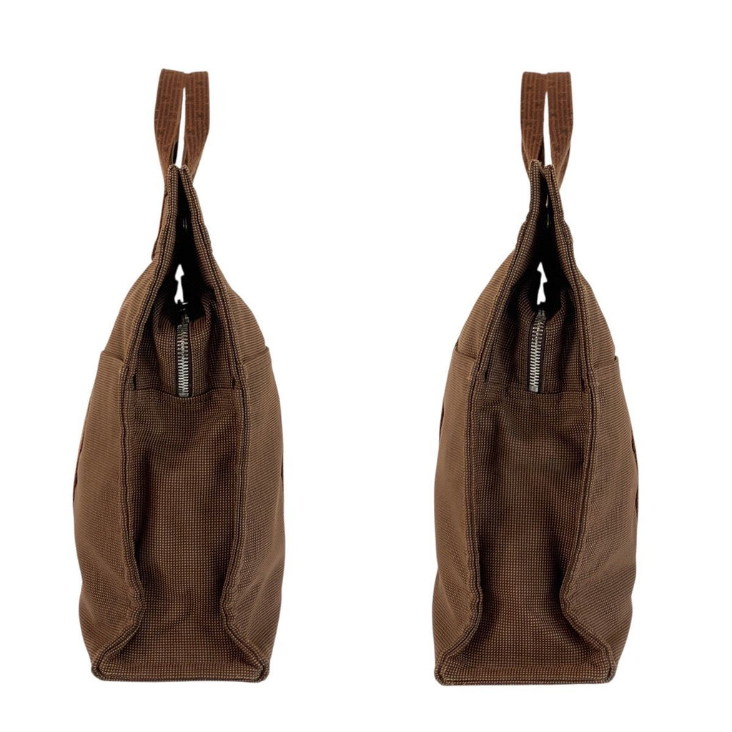 Hermes Her Line Brown Silver Polyamide Tote — view 8
