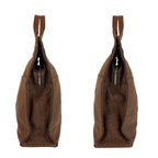Hermes Her Line Brown Silver Polyamide Tote — view 8