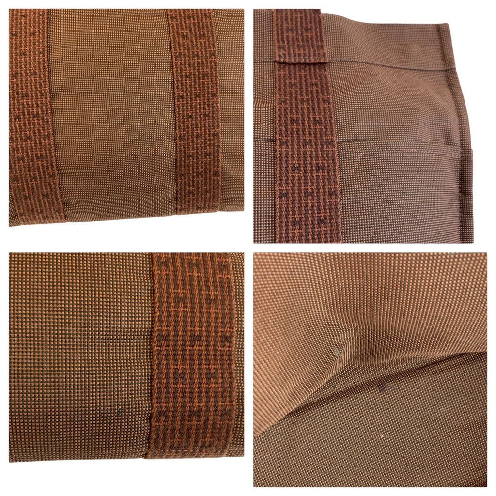Hermes Her Line Brown Silver Polyamide Tote — view 5