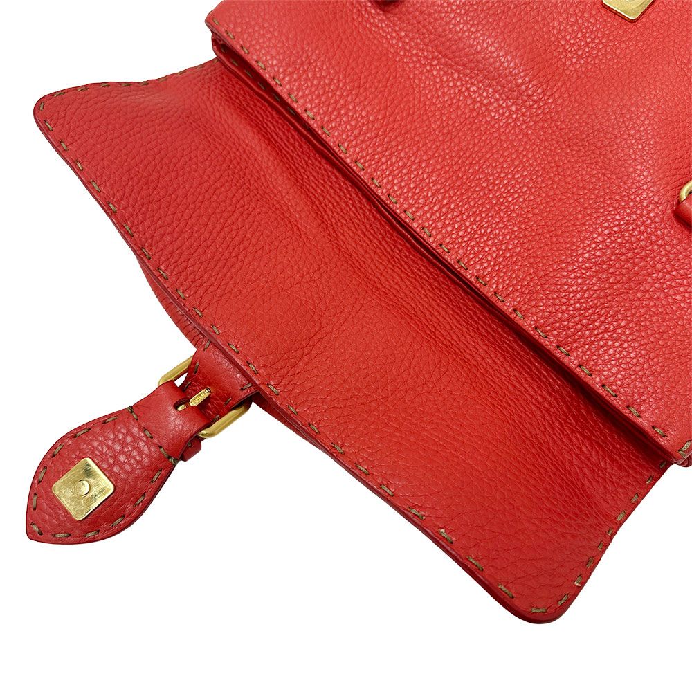 Fendi Bag Handbag Leather Linda Red Vibrant — view 9
