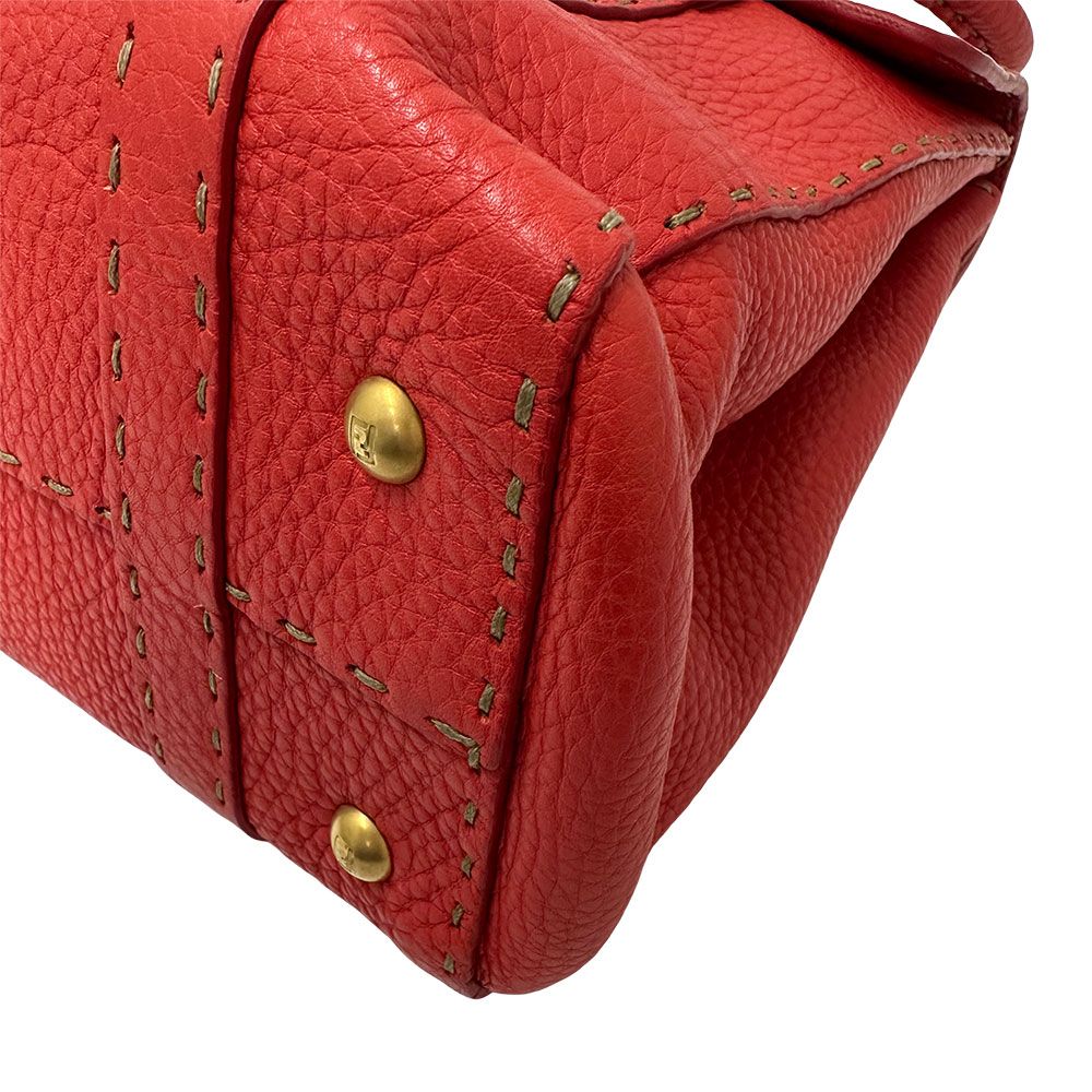 Fendi Bag Handbag Leather Linda Red Vibrant — view 5