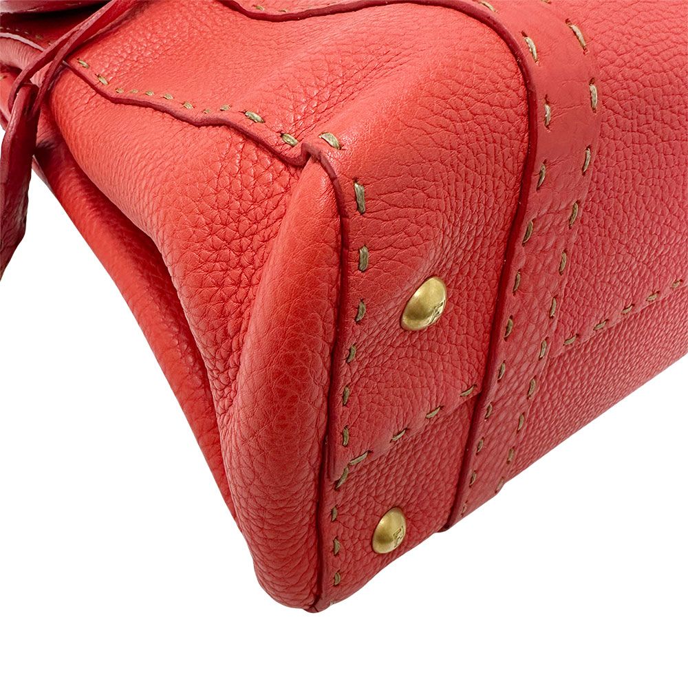 Fendi Bag Handbag Leather Linda Red Vibrant — view 4