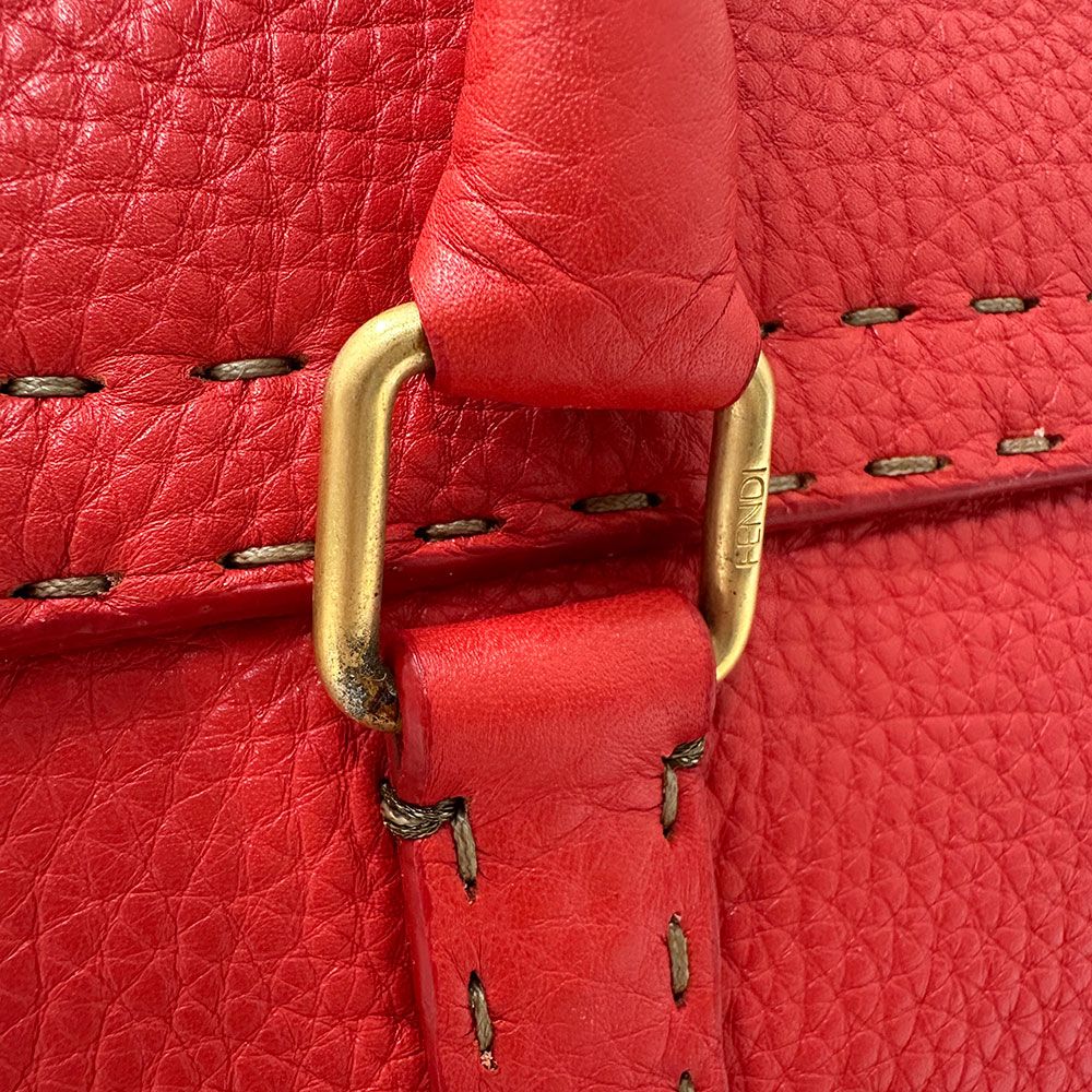 Fendi Bag Handbag Leather Linda Red Vibrant — view 6