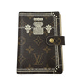 Louis Vuitton Notebook Cover Monogram Canvas Agenda PM Brown 6 Hole Ruler