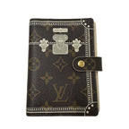 Louis Vuitton Notebook Cover Monogram Canvas Agenda PM Brown 6 Hole Ruler