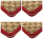 Gucci Beige Red Gold GG Canvas Wallet — view 7