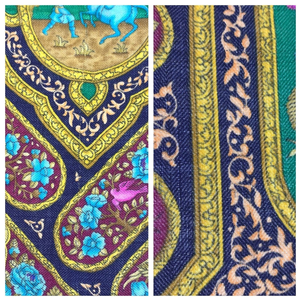 Hermes Qalamdan Carre 90 Navy Multicolor Silk Scarf — view 7