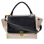 Celine Travelers 2-Way Handbag Felt Leather