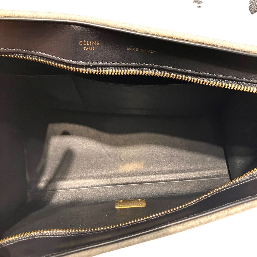 Celine Travelers 2-Way Handbag Felt Leather — view 8
