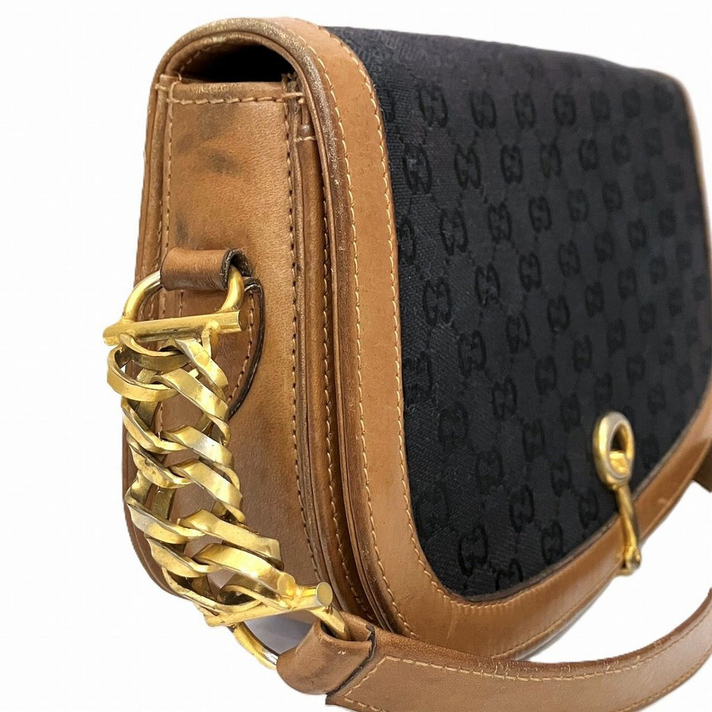 Gucci Horsebit GG Shoulder Bag Canvas Leather — view 7