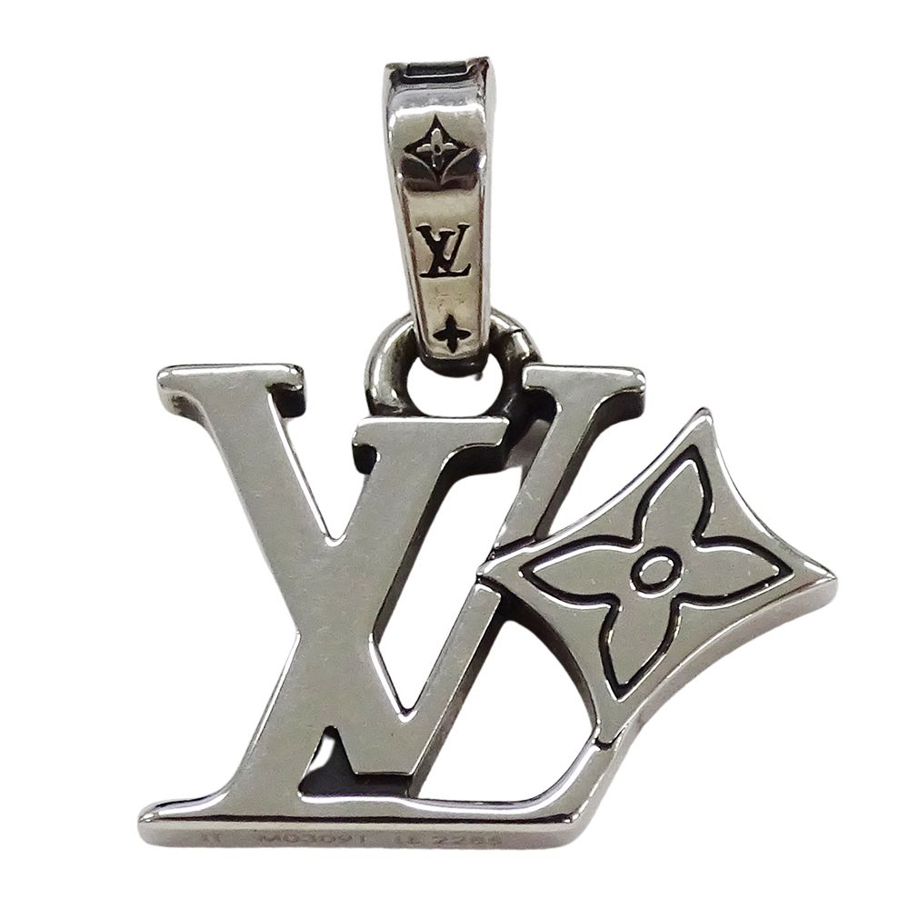 Louis Vuitton Charm Pendant LV Flower Silver — view 2