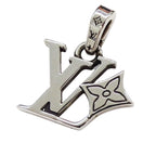Louis Vuitton Charm Pendant LV Flower Silver