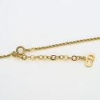 Dior Necklace CD Logo Metal Rhinestone Gold Plated Pendant — view 7