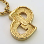 Dior Necklace CD Logo Metal Rhinestone Gold Plated Pendant — view 5