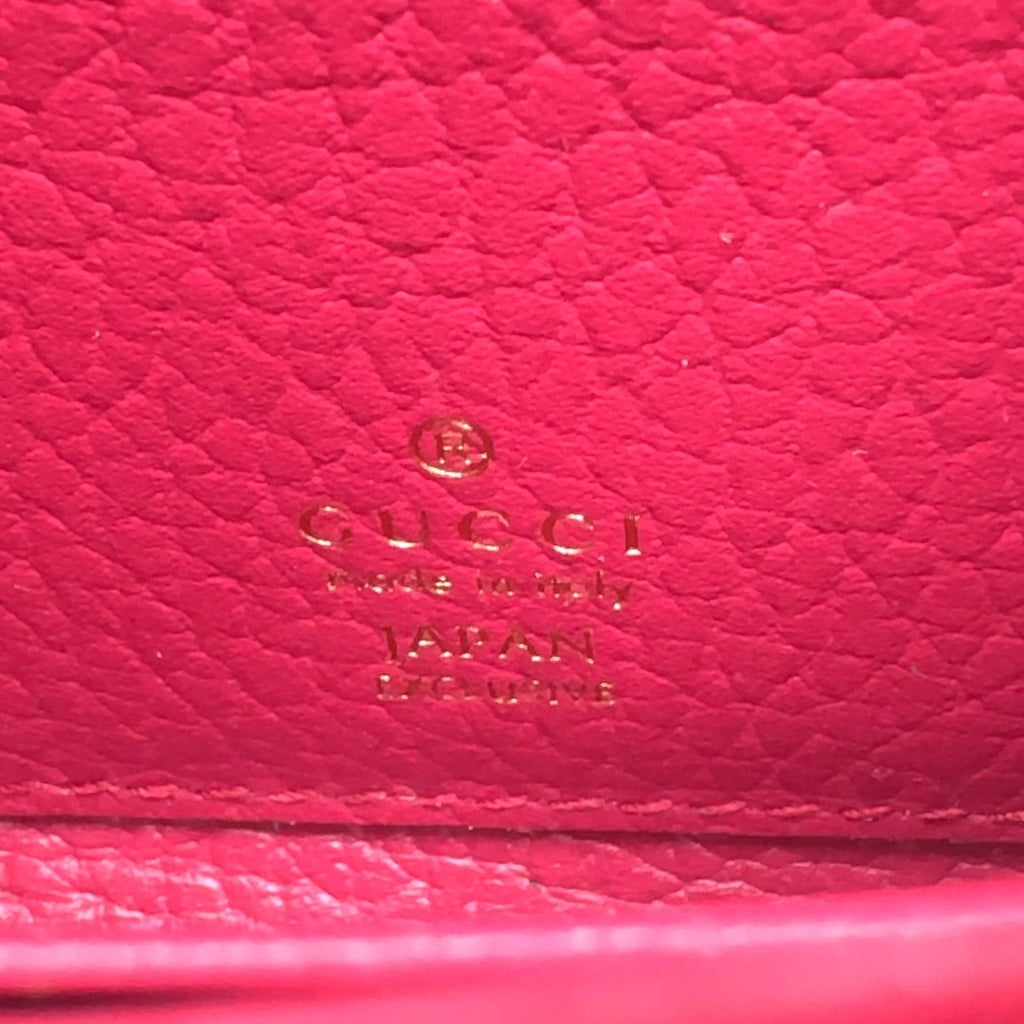 Gucci GG Marmot Leather Black Bordeaux Bifold Wallet Gold — view 5